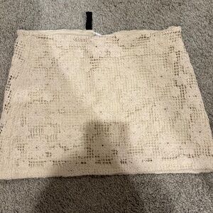 Elegant Cream Lace Skirt